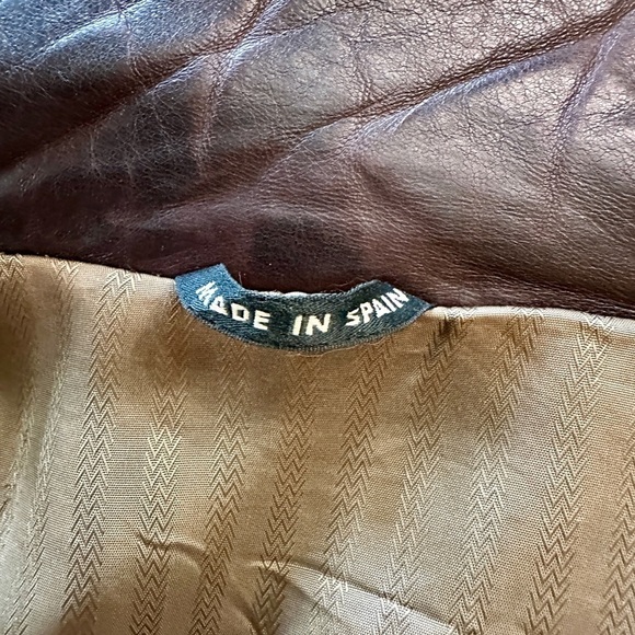 CORTEFIEL DE ESPAÑA, MENS, BROWN LEATHER JACKET. MADE IN SPAIN. SIZE 40 - Picture 9 of 10